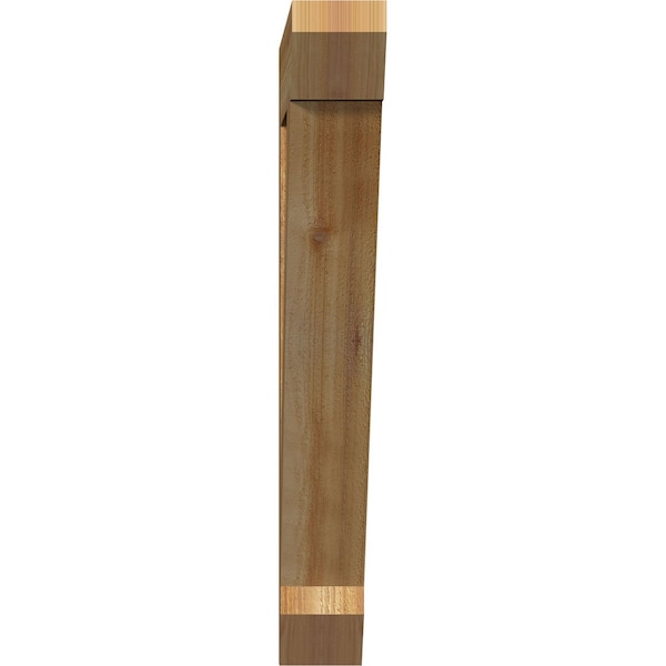 Traditional Slat Rough Sawn Bracket, Western Red Cedar, 4W X 26D X 30H